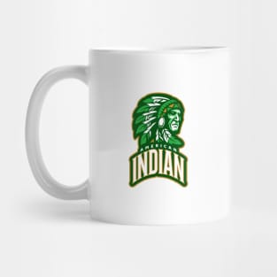 American Indian Green Logo Mug